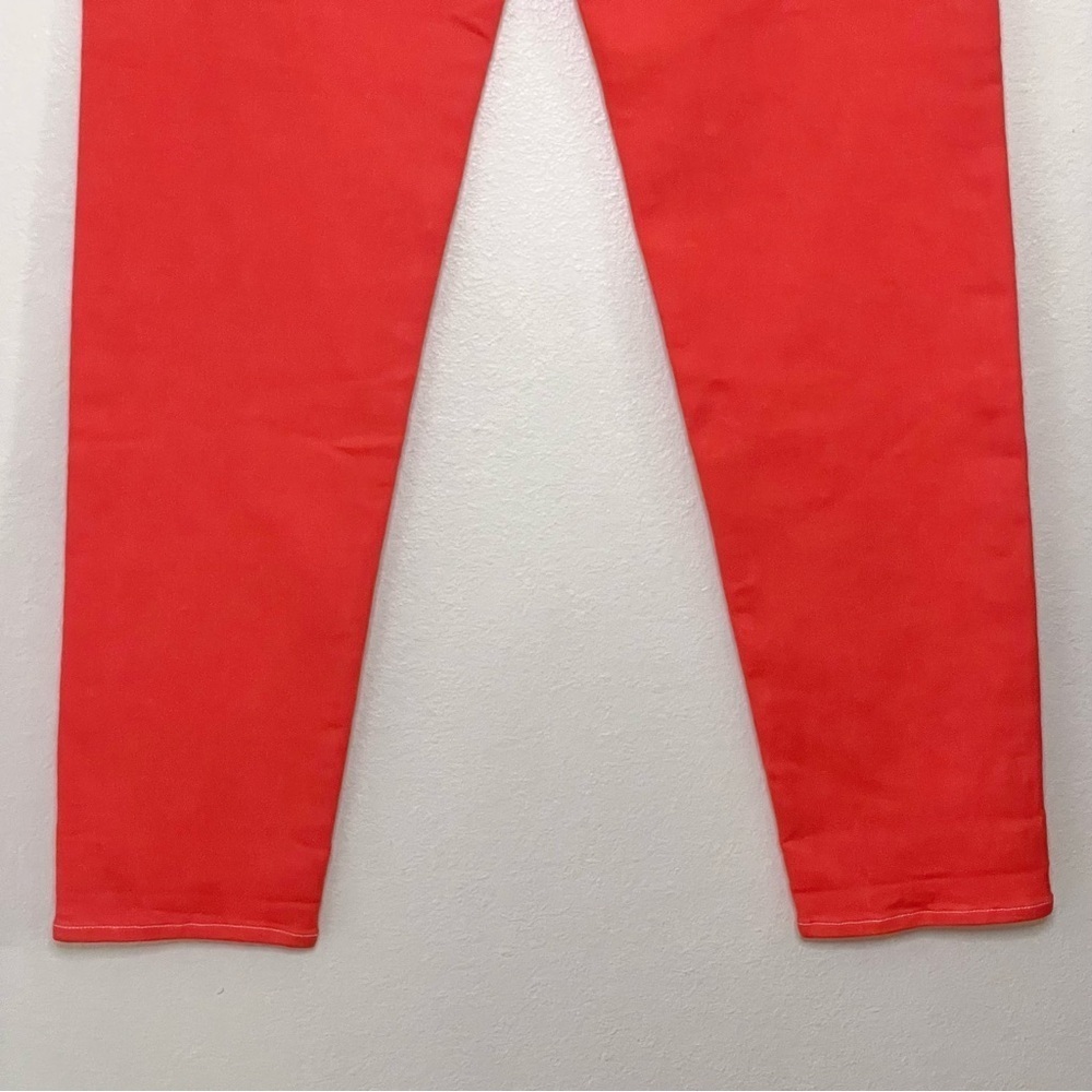 Mother The Tune Up Bona Fide Hover Slim Straight Jean Play Date Hot Coral 29 - Picture 11 of 16